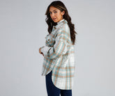 Veste à carreaux décontractée Keeping Knit